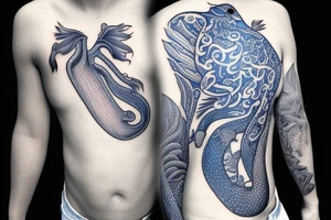 Blue whale tattoo idea