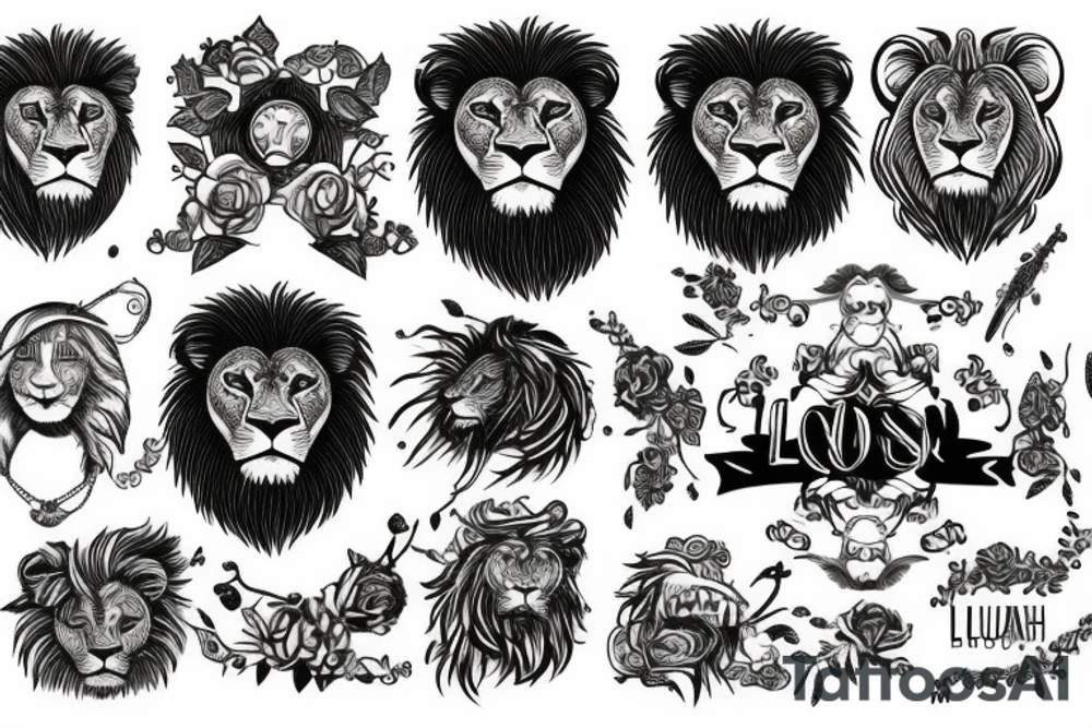 Julius Lucah lion tattoo idea