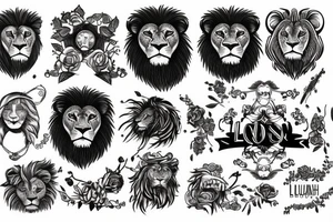 Julius Lucah lion tattoo idea