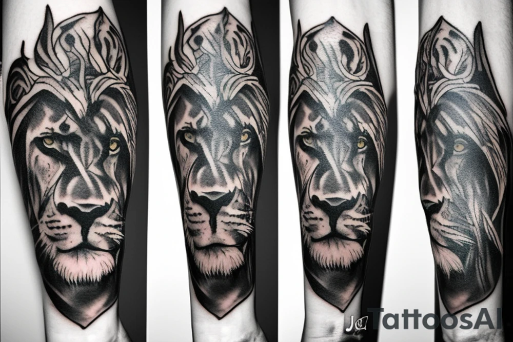 Julius Lucah lion tattoo idea