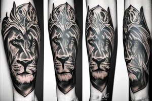 Julius Lucah lion tattoo idea
