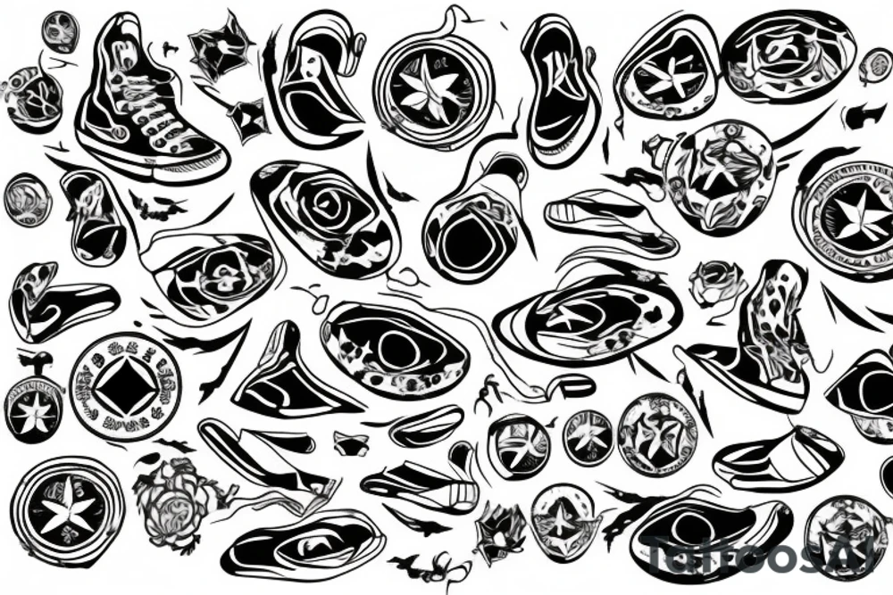laced converse tattoo idea