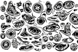 laced converse tattoo idea