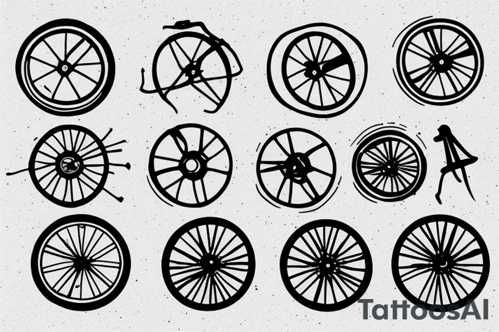 rusty wheel tattoo idea
