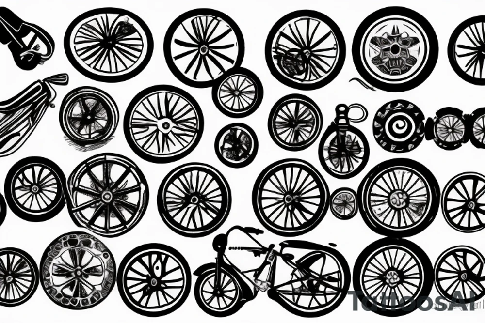 rusty wheel tattoo idea