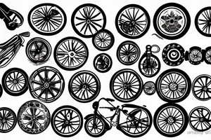 rusty wheel tattoo idea
