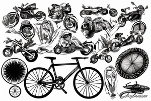 Cyclist that loves freedom, pain and hills tattoo idea