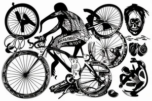 Cyclist that loves freedom, water, life ,pain and hills tattoo idea
