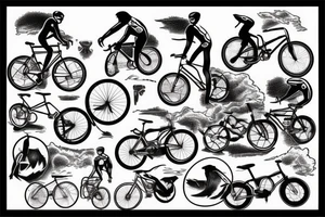 Cyclist that loves freedom, water, life ,pain and hills tattoo idea