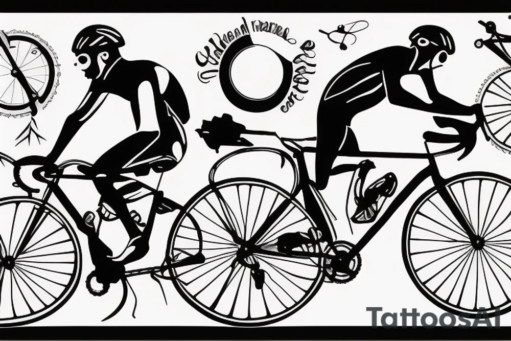 Cyclist that loves freedom, water, life ,pain and hills tattoo idea