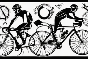 Cyclist that loves freedom, water, life ,pain and hills tattoo idea