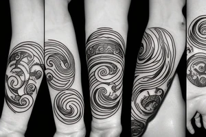Fine line moon tattoo idea