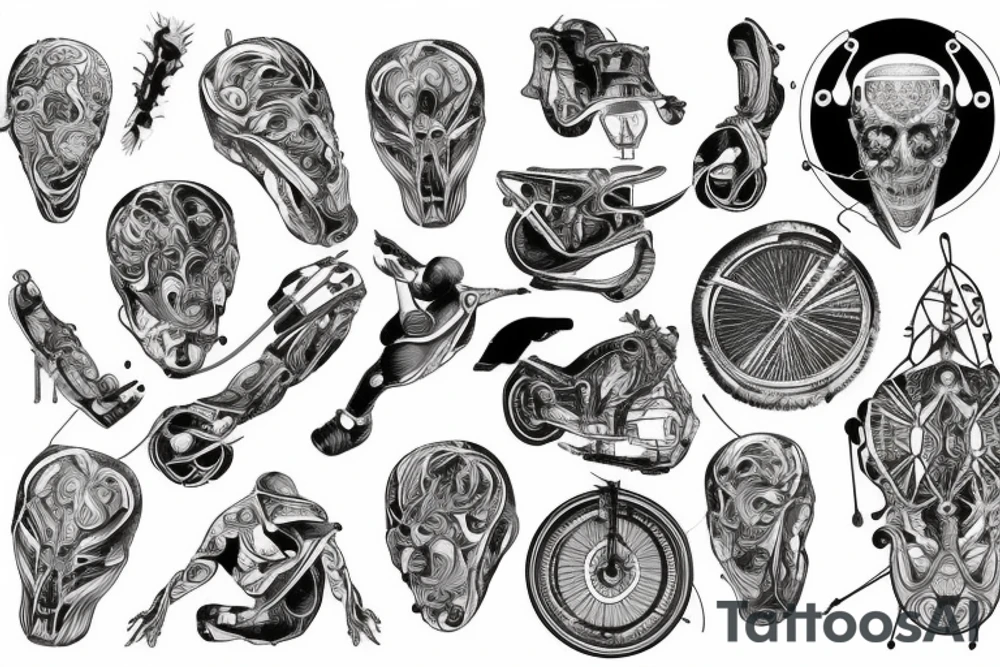 Road cycling, Gemini , music, mountain tattoo idea Road cycling, Gemini , music, mountain tattoo idea