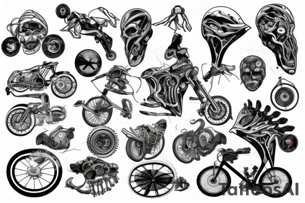 Road cycling tattoo idea