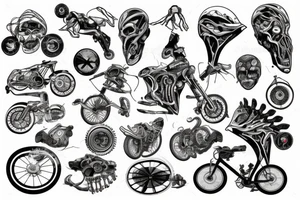 Road cycling tattoo idea