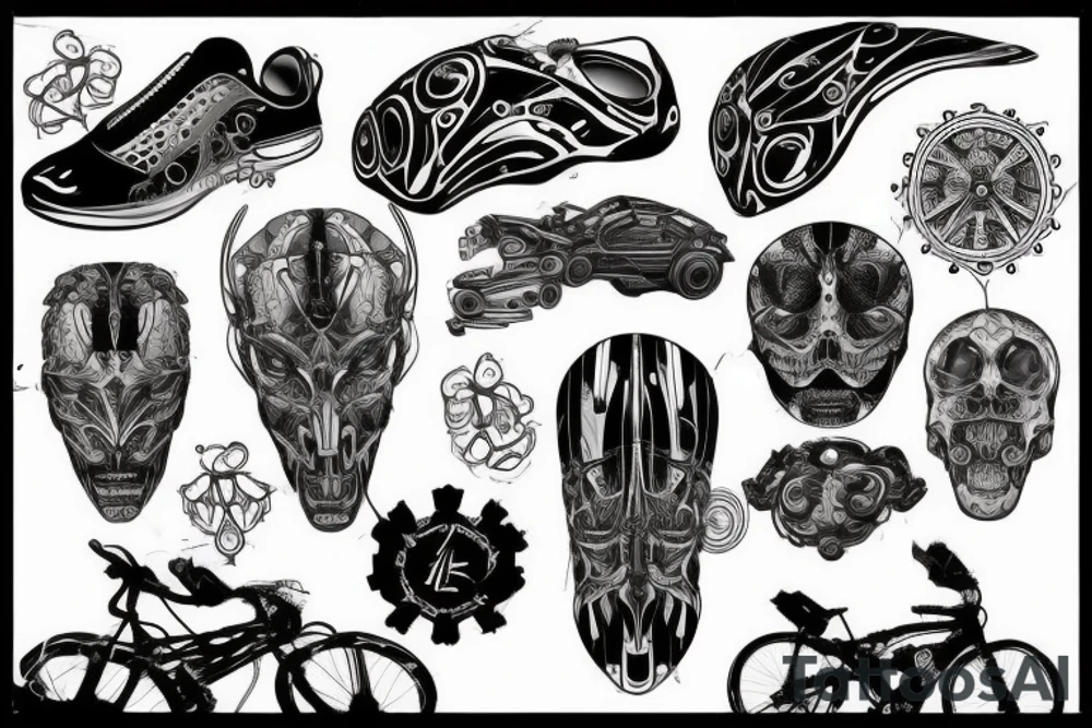Road cycling tattoo idea