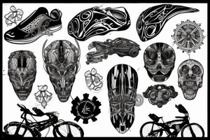 Road cycling tattoo idea