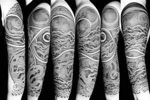 Fine line moon tattoo idea