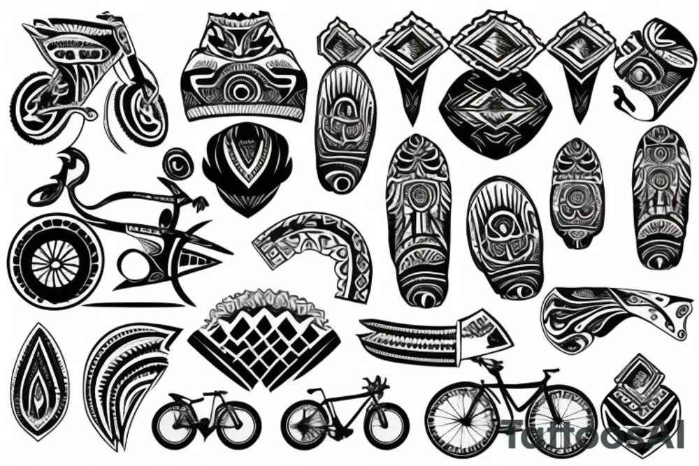 Road cycling tattoo idea