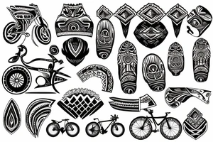 Road cycling tattoo idea