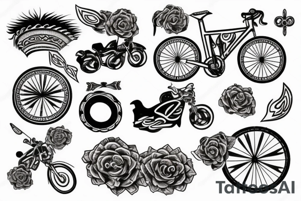 Road cycling tattoo idea