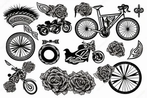 Road cycling tattoo idea