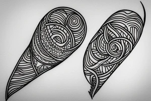 Simple crescent moon tattoo idea