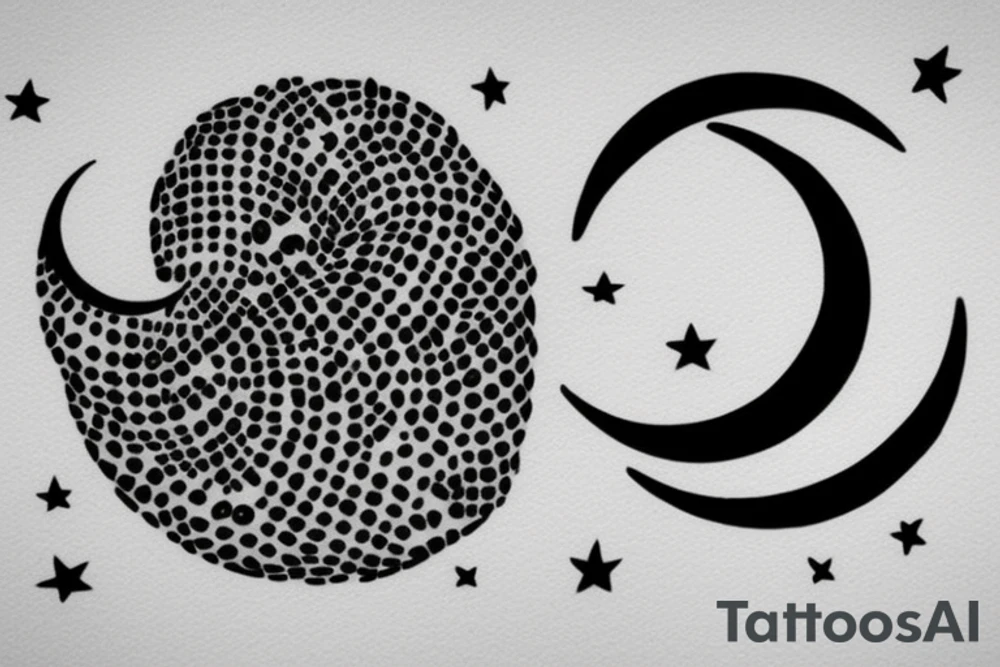 Simple crescent moon tattoo idea