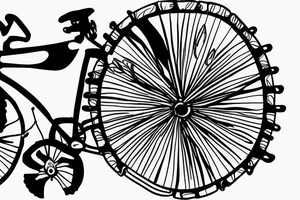 Bicycle going uphill tattoo idea