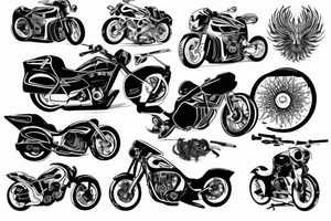Road bike going fast tattoo idea