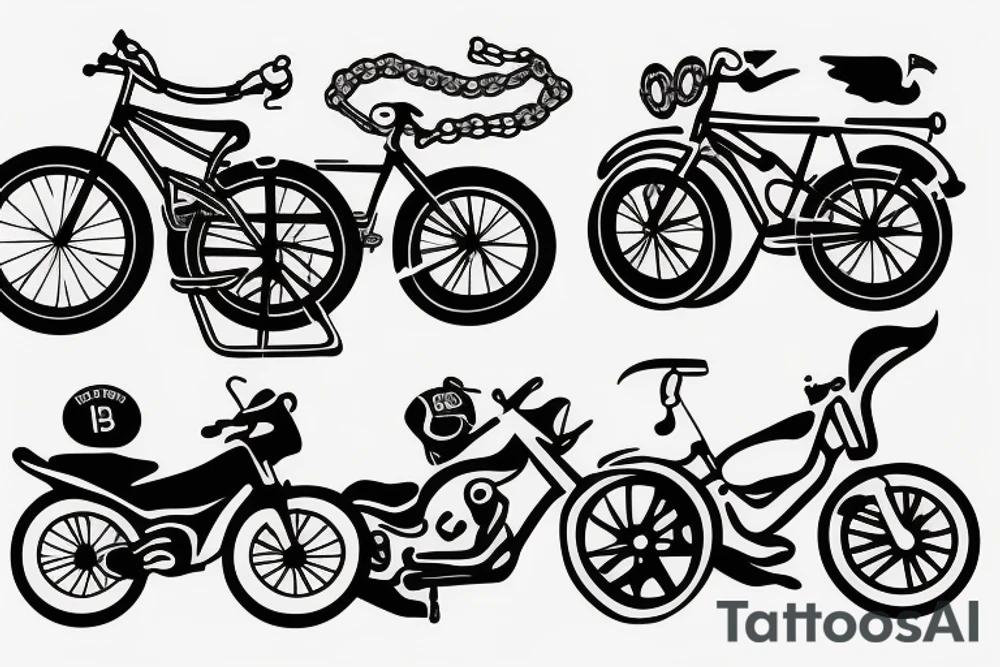 Bike chain tattoo idea