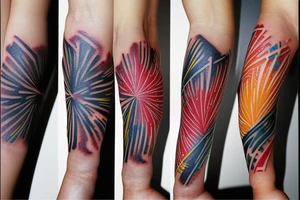 3 Fireworks tattoo idea