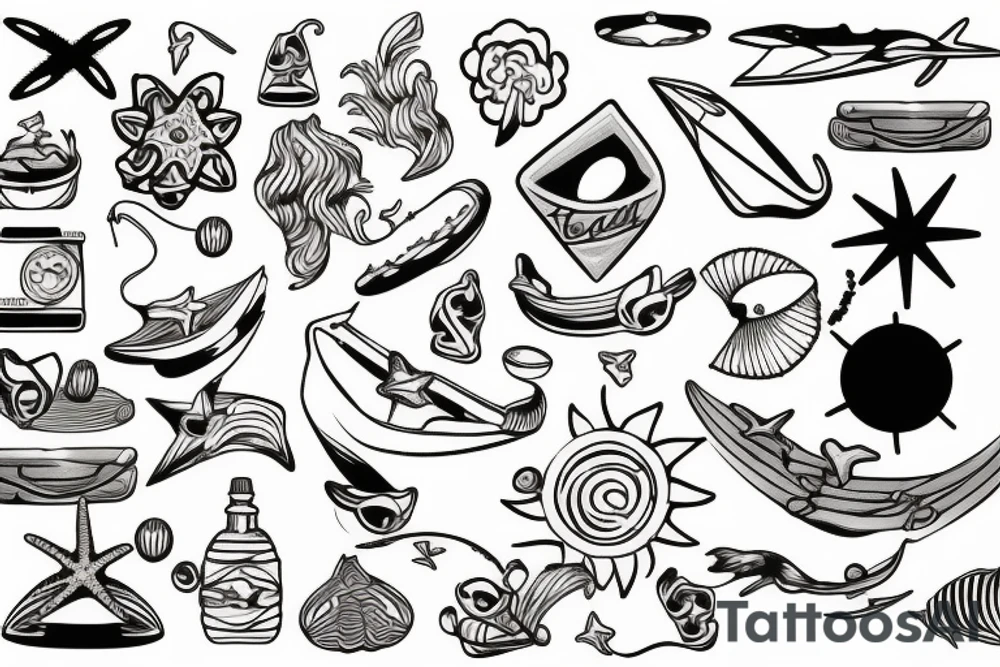 The beach tattoo idea