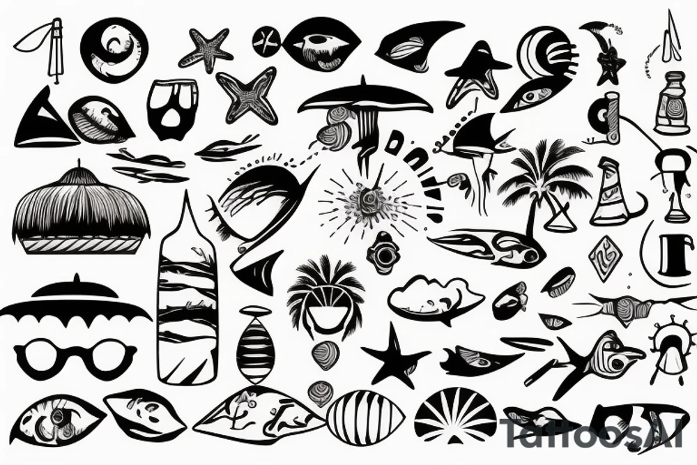 The beach tattoo idea
