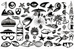 The beach tattoo idea