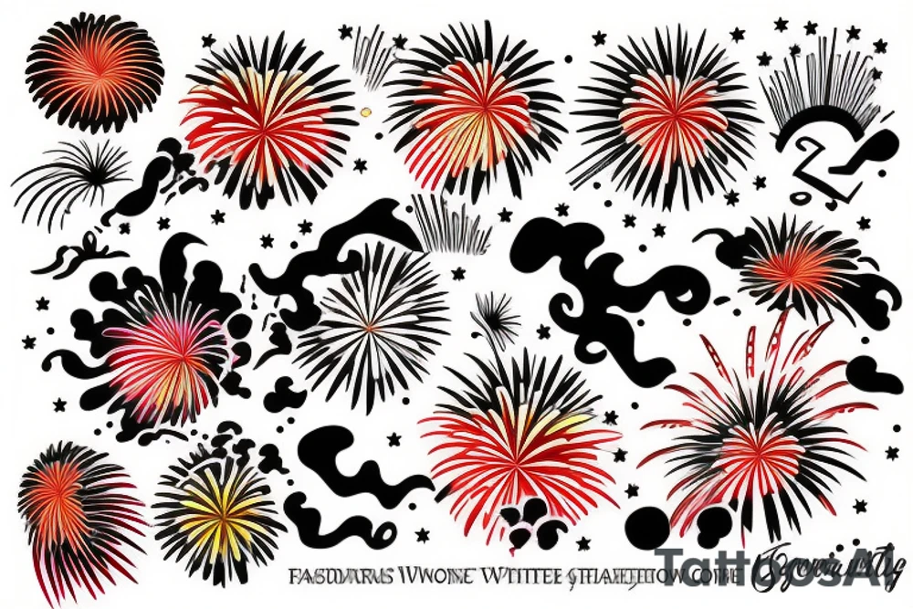 Fireworks tattoo idea