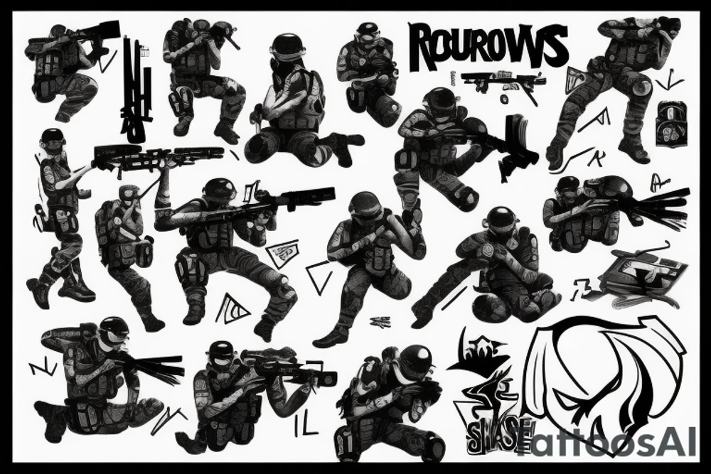 It should be from the game called Rainbow six siege tattoo idea