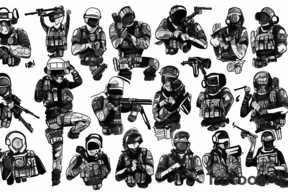 It should be from the game called Rainbow six siege tattoo idea