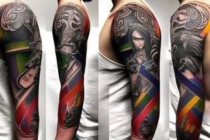 It should be from the game called Rainbow six siege. The tattoo should be the mixture of the Icons of Ash, Ela and Twitch. tattoo idea