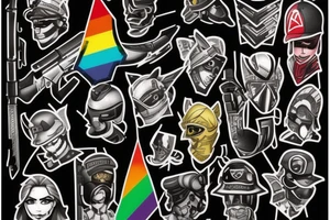 It should be from the game called Rainbow six siege. The tattoo should be the mixture of the icons of Ash, Ela and Twitch. tattoo idea