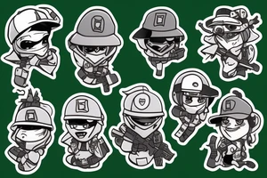 Ash, Ela and Twitch from Rainbow Six Siege game tattoo idea