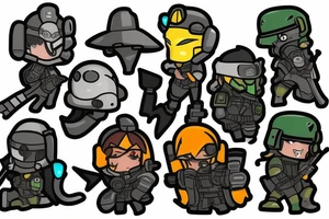 Ash, Ela and Twitch are from Rainbow Six Siege game. They have icons, need a tatto from their icons tattoo idea