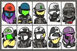 Ash, Ela and Twitch are from Rainbow Six Siege game. They have icons, need a tatto from their icons tattoo idea