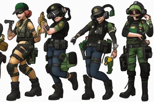 Ash, Ela and Twitch are from Rainbow Six Siege game. They have icons, need a tattoo from their icons tattoo idea