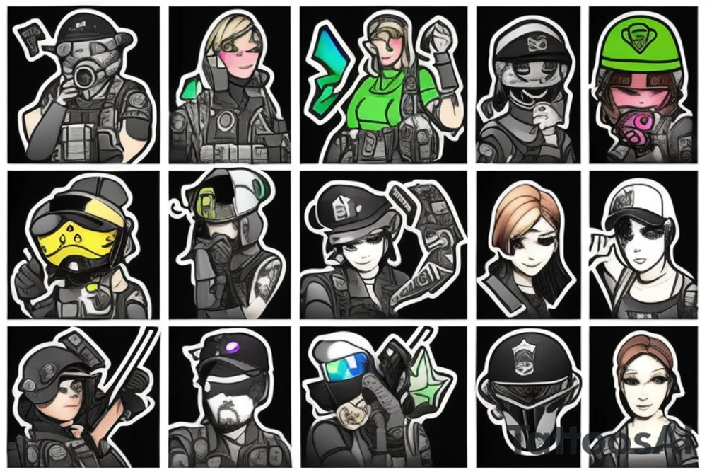 Ash, Ela and Twitch are from Rainbow Six Siege game. They have icons, need a tattoo from their icons tattoo idea