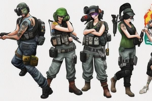 Ash, Ela and Twitch are from Rainbow Six Siege game. They have icons, need a tattoo from their icons tattoo idea