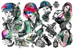 ela from rainbow six siege tattoo idea