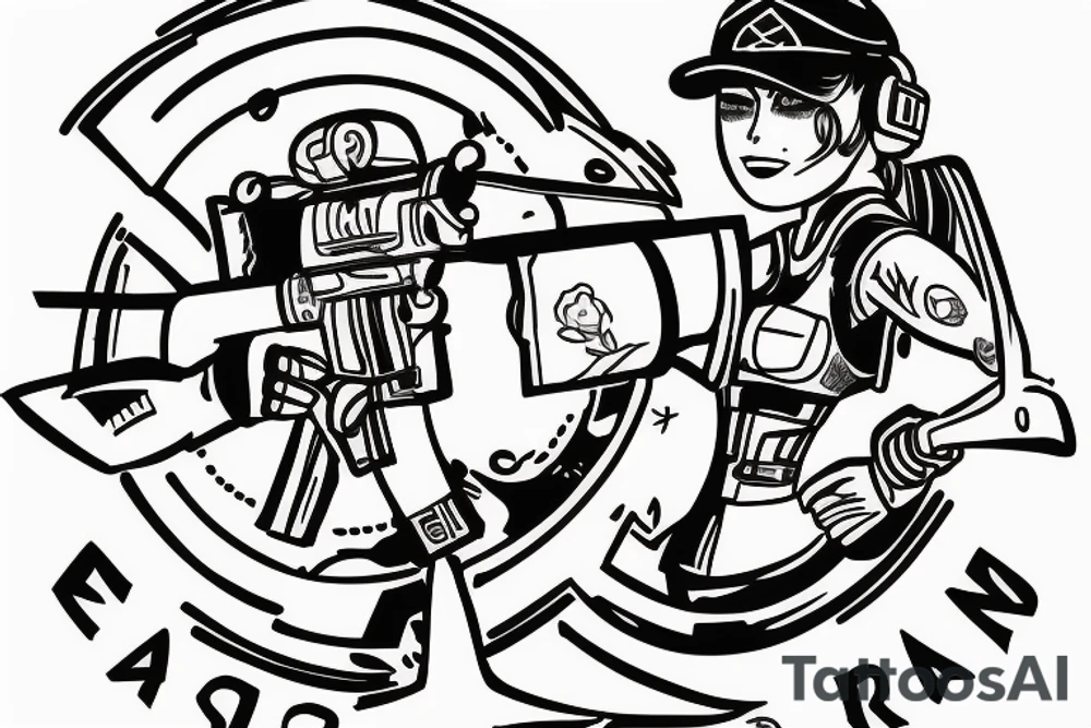 ela from rainbow six siege tattoo idea