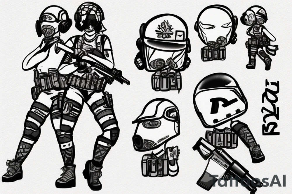 ela from rainbow six siege tattoo idea