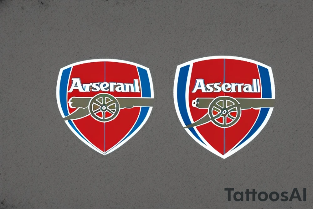 Arsenal London logo cannon tattoo idea